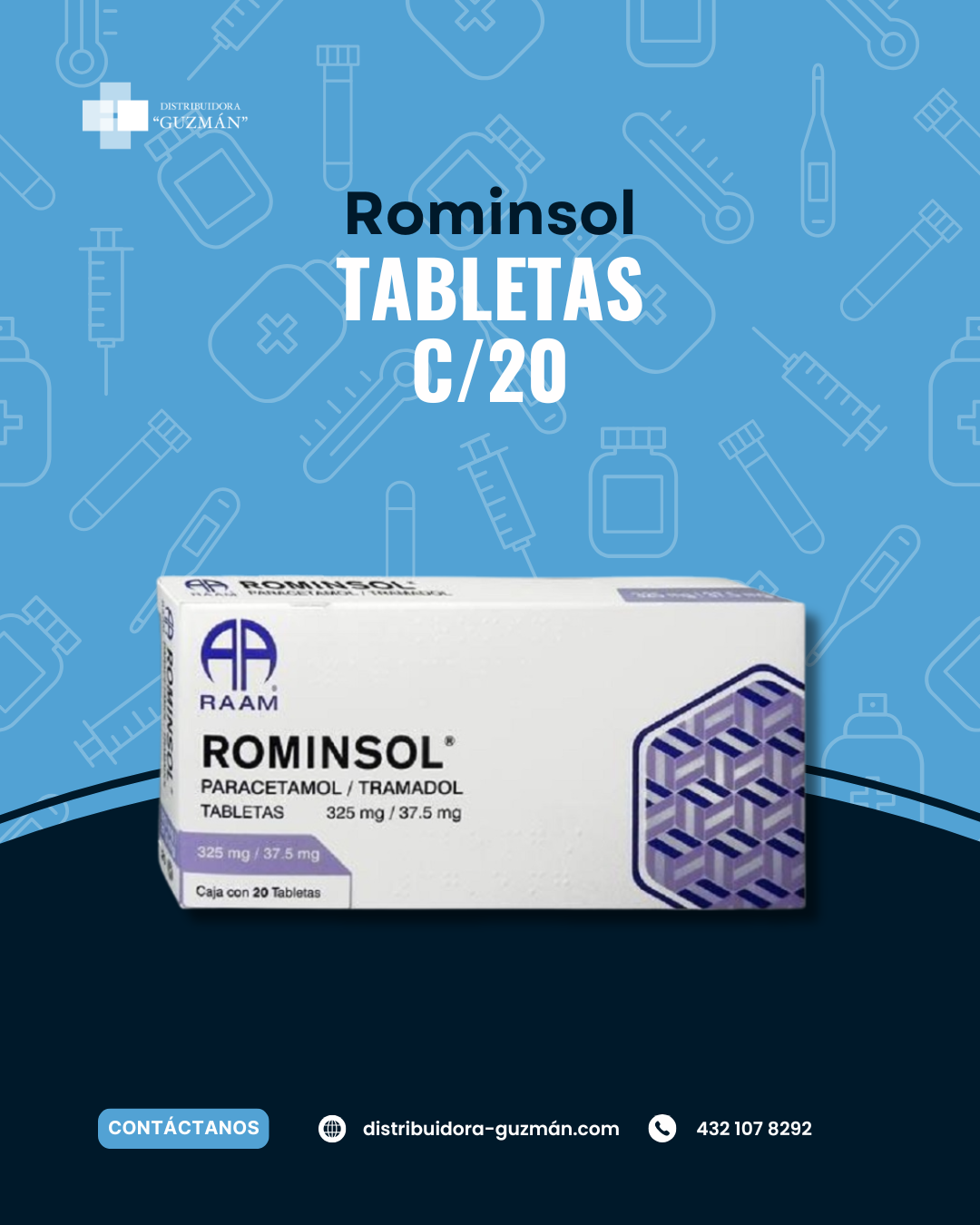 Rominsol C/20tab en Guanajuato | Distribuidora Guzmán