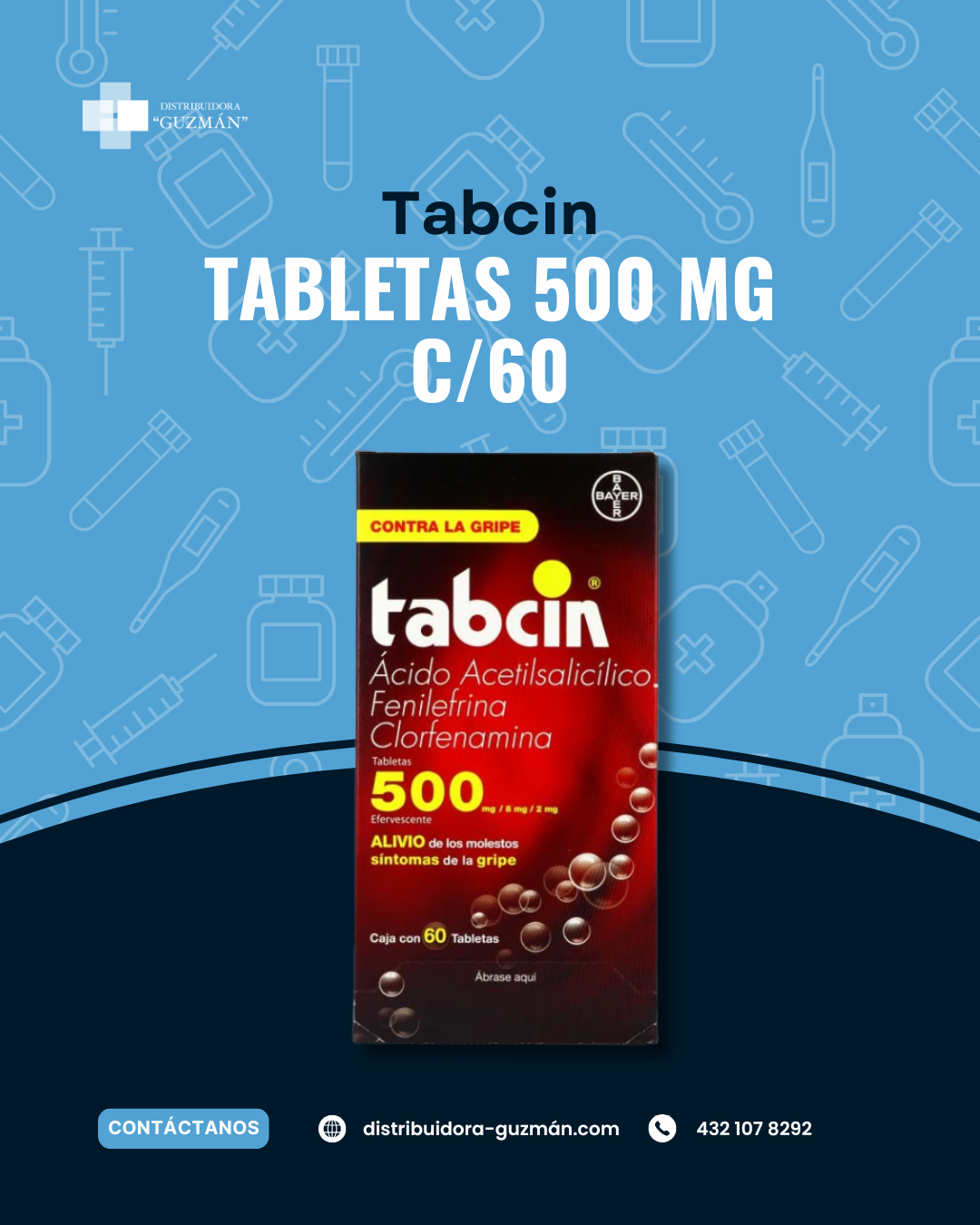 Tabcin 500mg C/60 Tab (base) en Guanajuato | Distribuidora Guzmán