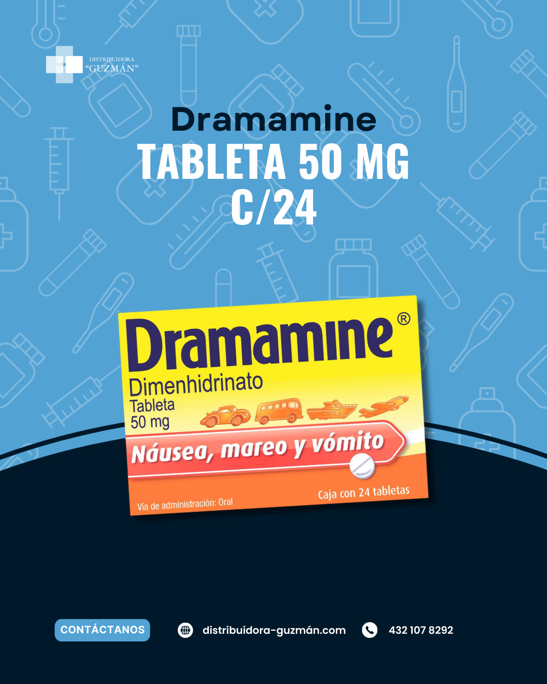 Dramamine 50mg en Guanajuato | Distribuidora Guzmán