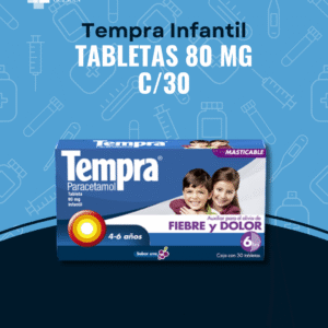 Tempra Infantil Tableta C/30 Tab en Guanajuato | Distribuidora Guzmán