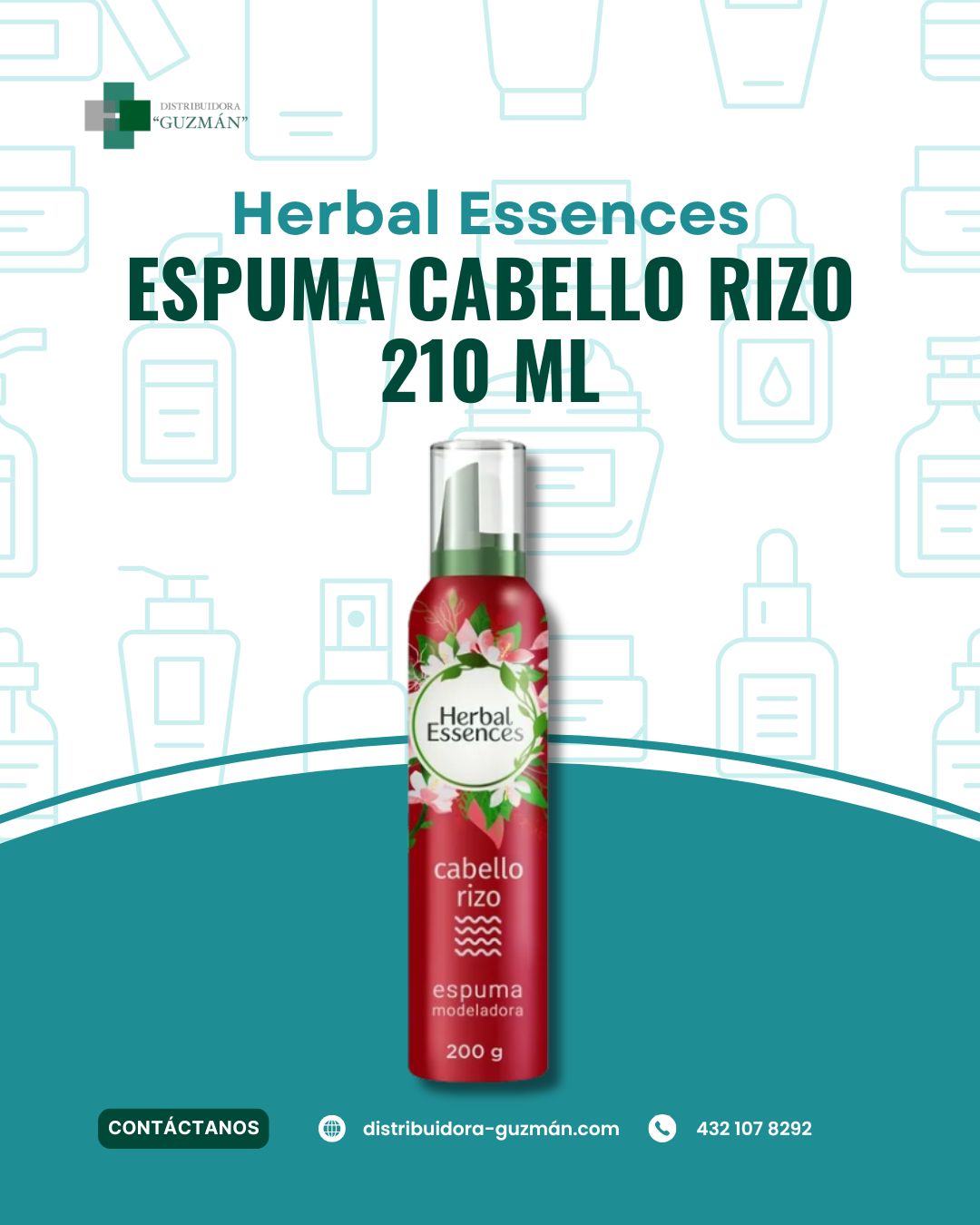 Espuma Herbal Essences Rizos 210ml