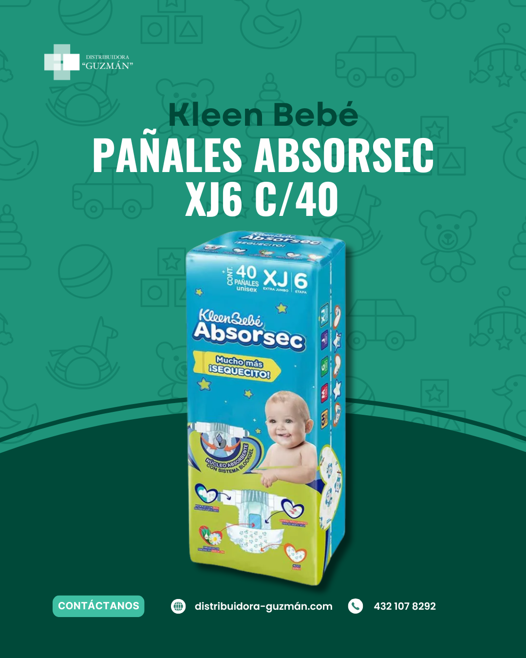 Pañal Absorsec XJ/6 c/40