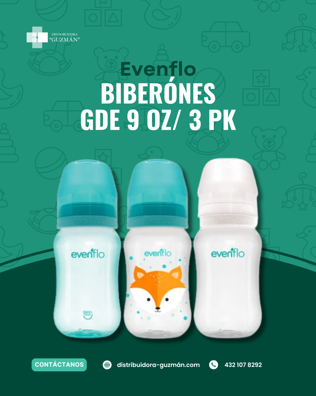 Biberon Evenflo Gde 3pk